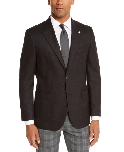 Nautica Men's Modern-fit Active Stretch Woven Solid Sport Coat In Black