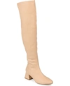 Journee Collection Melika Extra Wide Calf Foam Over-the-knee Boot In Tan