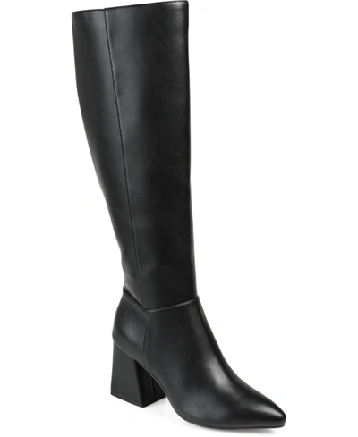 Journee Collection Women's Landree Wide Calf Tall Boots In Black