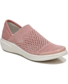 Bzees Charlie Womens Knit Comfort Slip-on Sneakers In Rose Fabric