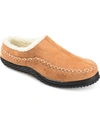 Vance Co. . Godwin Fleece Lined Moc Clog Slipper In Brown