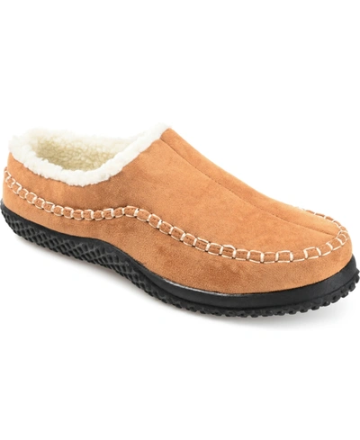 Vance Co. . Godwin Fleece Lined Moc Clog Slipper In Brown