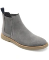 Vance Co. Marshon Vegan Suede Chelsea Boot In Gray