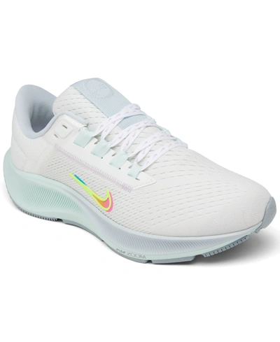 Nike Women's Air Zoom Pegasus 38 Premium Running Sneakers From Finish Line In Summit/white/volt