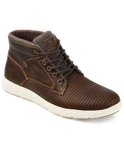Territory Men's Magnus Casual Leather Sneaker Boots In Brown