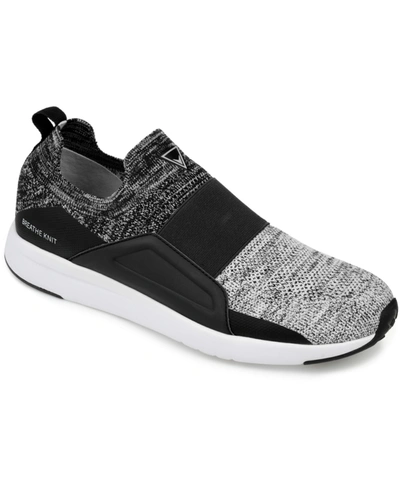 Vance Co. Men's Cannon Casual Slip-on Knit Walking Sneakers In Black