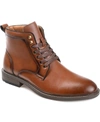 Vance Co. Langford Vegan Leather Ankle Boot In Brown
