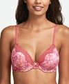 Maidenform Comfort Devotion Extra Coverage Lace Shaping Underwire Bra 9404 In Water Lily,pink