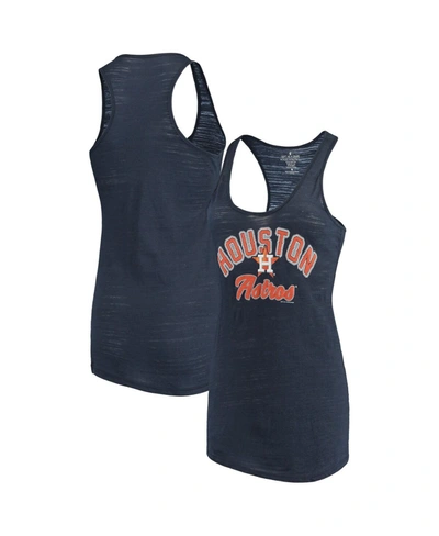 Soft As A Grape Women's  Navy Houston Astros Multicount Racerback Tank Top