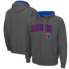 Colosseum Men's Charcoal Louisiana Tech Bulldogs Arch Logo 3.0 Full-zip Hoodie In Charcoal