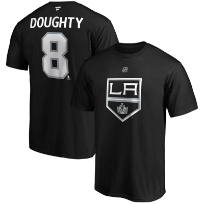 Fanatics Men's Drew Doughty Black Los Angeles Kings Authentic Stack Name And Number Team T-shirt