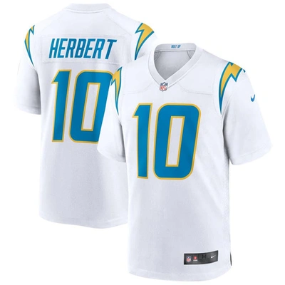 NIKE NIKE JUSTIN HERBERT WHITE LOS ANGELES CHARGERS GAME JERSEY