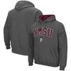 COLOSSEUM COLOSSEUM CHARCOAL NEW MEXICO STATE AGGIES ARCH AND LOGO PULLOVER HOODIE