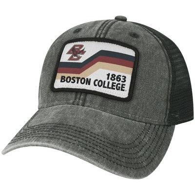 Legacy Athletic Men's Black Boston College Eagles Sun & Bars Dashboard Trucker Snapback Hat