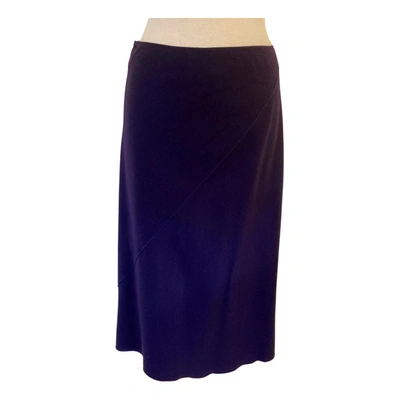 Pre-owned Jil Sander Wool Mid-length Skirt In Purple