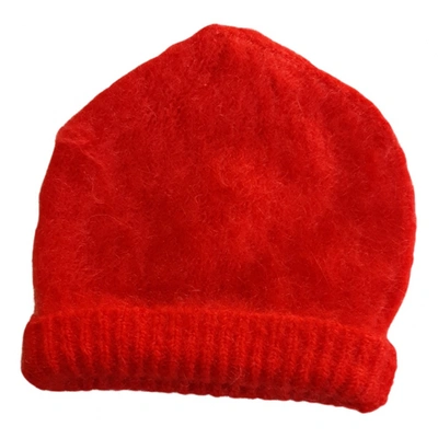 Pre-owned Maison Margiela Wool Cap In Red