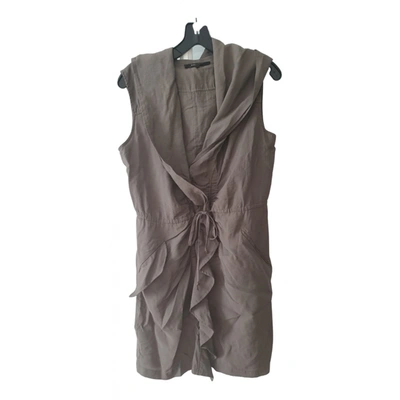 Pre-owned Max Azria Mid-length Dress In Khaki