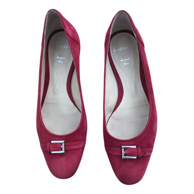Pre-owned Unützer Ballet Flats In Red