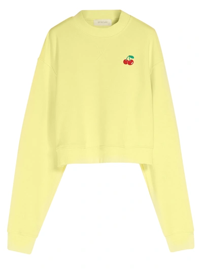 Sportmax Yellow Stretch Cotton Sweatshirt