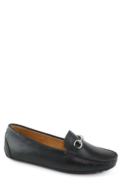 Marc Joseph New York Buckled Leather Loafer In Black Napa