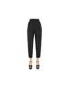 Alexander Mcqueen Leaf Crepe Cigarette Trousers In Black
