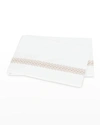 Matouk Astor Braid Flat Sheet, Full/queen In Dune