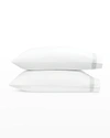 Matouk Astor Braid Pillowcases, Pair, Standard In Silver