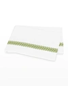 Matouk Astor Braid King Flat Sheet In Grass