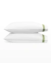 Matouk Astor Braid Pillowcases, Pair, Standard In Grass