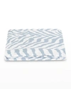Matouk Quincy Fitted Sheet, Queen In Hazy Blue