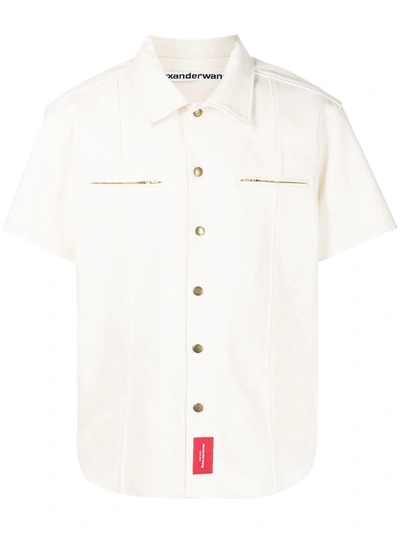 Alexander Wang Short Sleeve Work Shirt In White