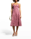 Sachin & Babi Dalia Aztec-print Dress In Fuschiaburgundy