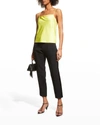 Alice And Olivia Harmon Drapey Slip Tank Top In Sunflower