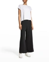 EILEEN FISHER CREWNECK BOXY JERSEY TOP