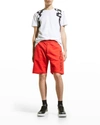 Alexander Mcqueen Mens Red Other Materials Shorts In Love Red