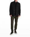 KARL LAGERFELD MEN'S 4-POCKET WOOL BLAZER W/ BIB