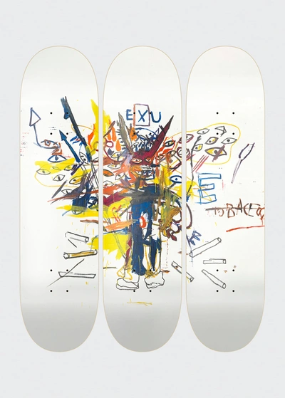 The Skateroom Basquiat Exu By Jean-michel Basquiat Skateboard Wall Art, Set Of 3