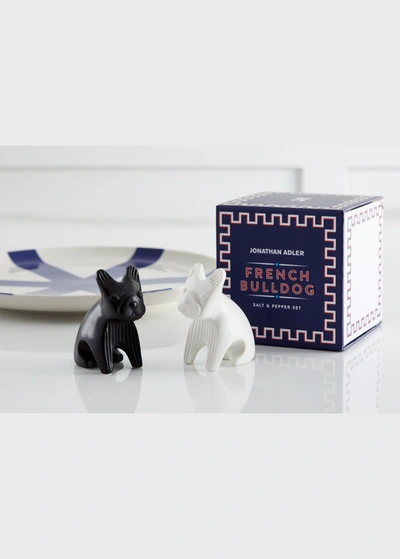 Jonathan Adler French Bulldog Salt & Pepper Shakers In Black & White