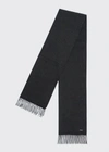 Loro Piana Cashmere Sciarpa Grande Fringe-trim Scarf In Charcoal