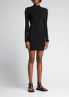 Nanushka Women's Mollie Chain-detailed Open-back Knit Mini Dress In Black