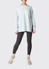 Sweaty Betty After Class Split Sweatshirt In Azure Blue