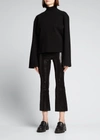 Sprwmn French Leather Ankle Legging In Black In Glossy Bla