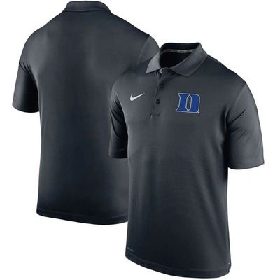 Nike Men's  Black Duke Blue Devils Big And Tall Primary Logo Varsity Performance Polo Shirt