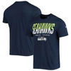 NEW ERA NEW ERA COLLEGE NAVY SEATTLE SEAHAWKS COMBINE AUTHENTIC BIG STAGE T-SHIRT