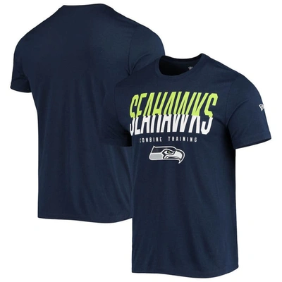 New Era College Navy Seattle Seahawks Combine Authentic Big Stage T-shirt