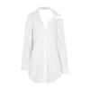 Alexander Wang T Alexanderwang.t Cutout & Open Back Shirt Dress In White