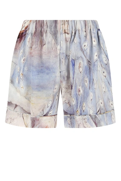 Alexander Mcqueen Printed Silk Shorts  Nd  Donna 42 In Multicolor