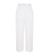 DOLCE & GABBANA COTTON-RICH CROPPED TROUSERS