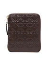 Comme Des Garçons Star Embossed Zip Fold Wallet In Brown