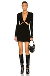 Zeynep Arcay Minikleid Aus Stretch-strick Mit Cut-outs In Black